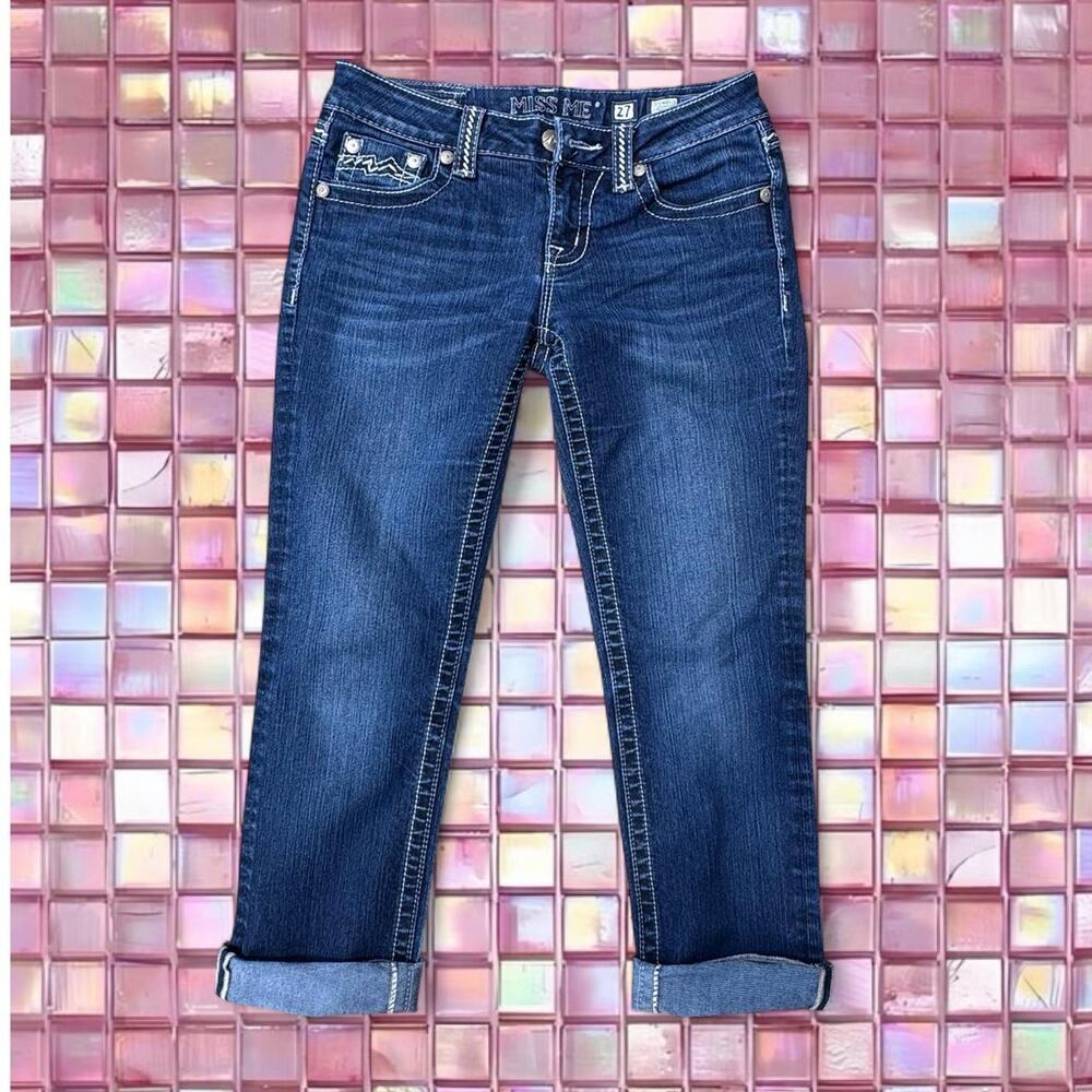 Vintage miss me blue denim